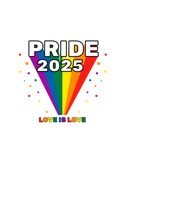 Pride 2025 minta fehér pólón