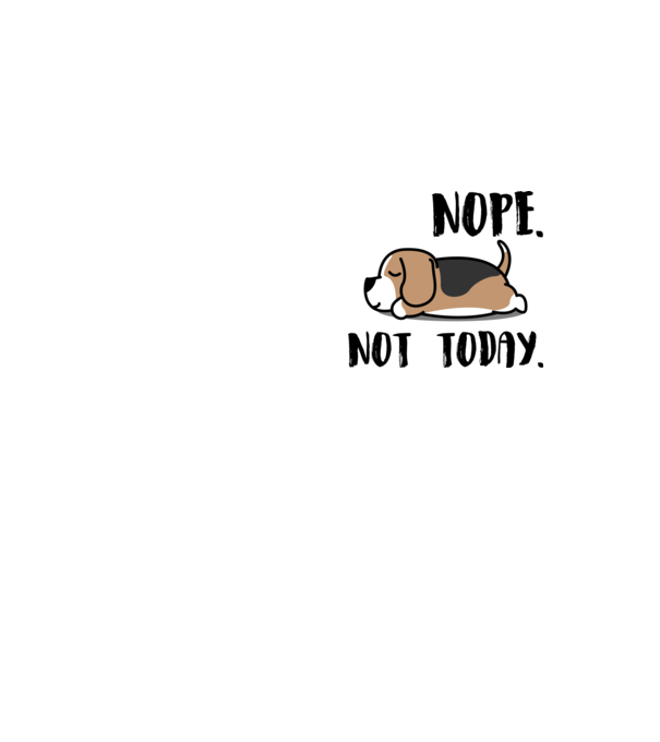 beagle nope not today minta neonsárga pólón