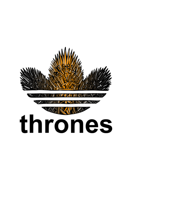 Thrones - fehérre minta világoskék pólón