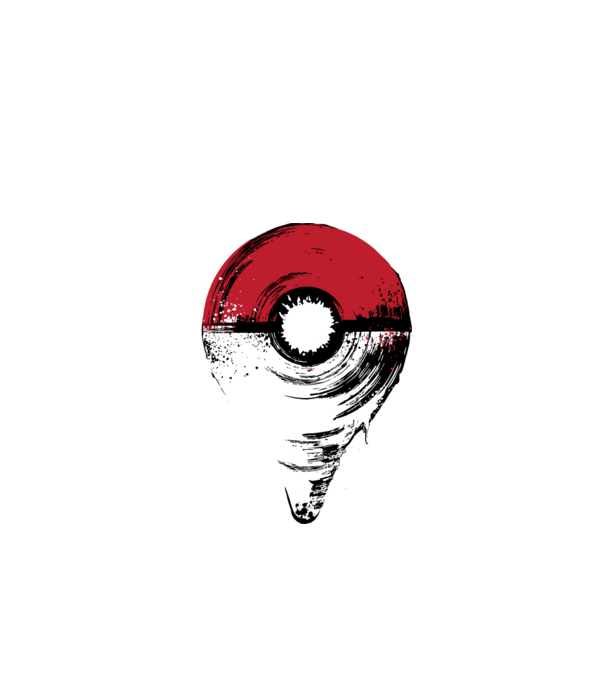 Pokeball minta fehér pólón