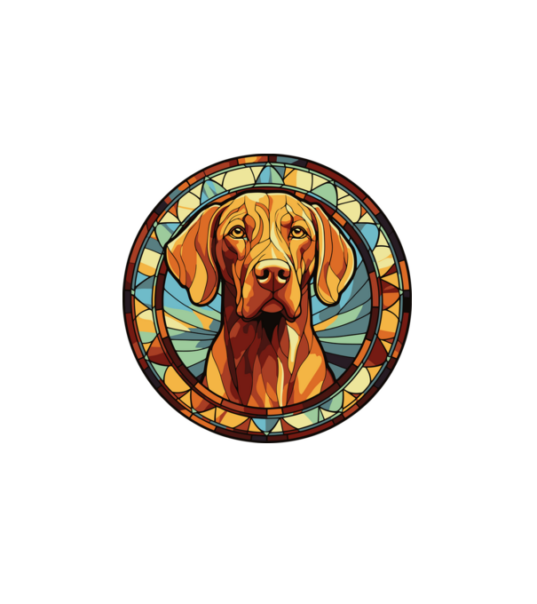 Mozaik vizsla minta fehér pólón