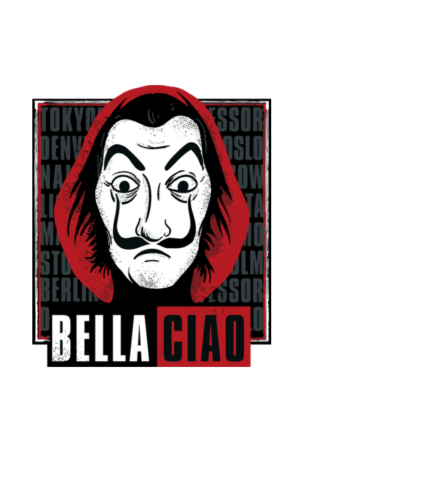 Bella Ciao minta fehér pólón