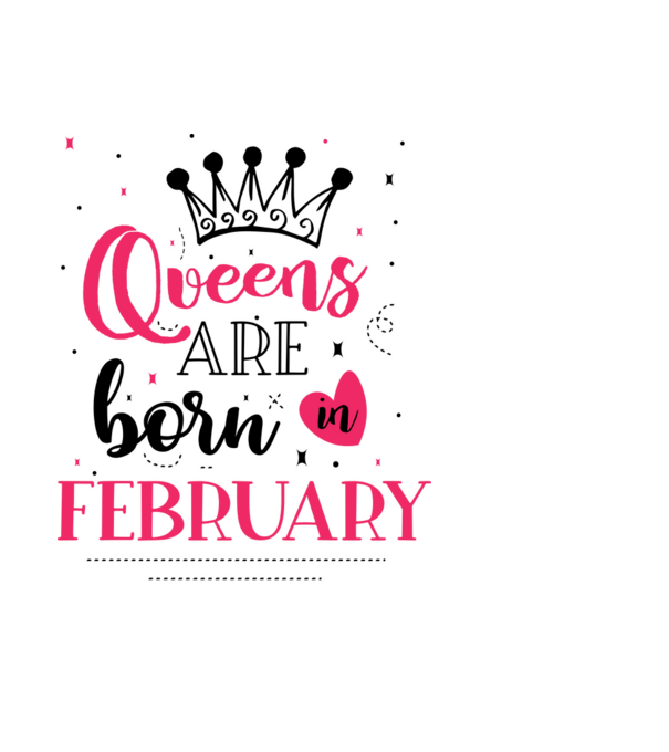 Queen are born in February - fekete minta világoskék pólón