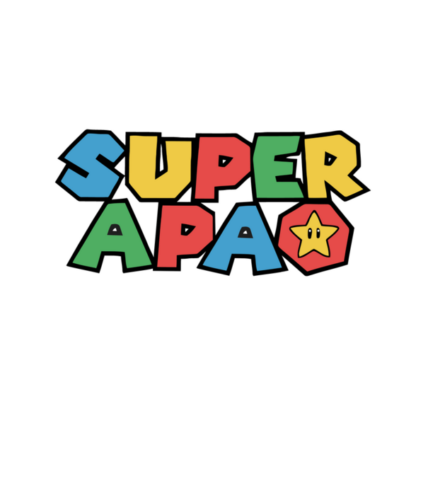 Super APA - nem öregszik minta fehér pólón