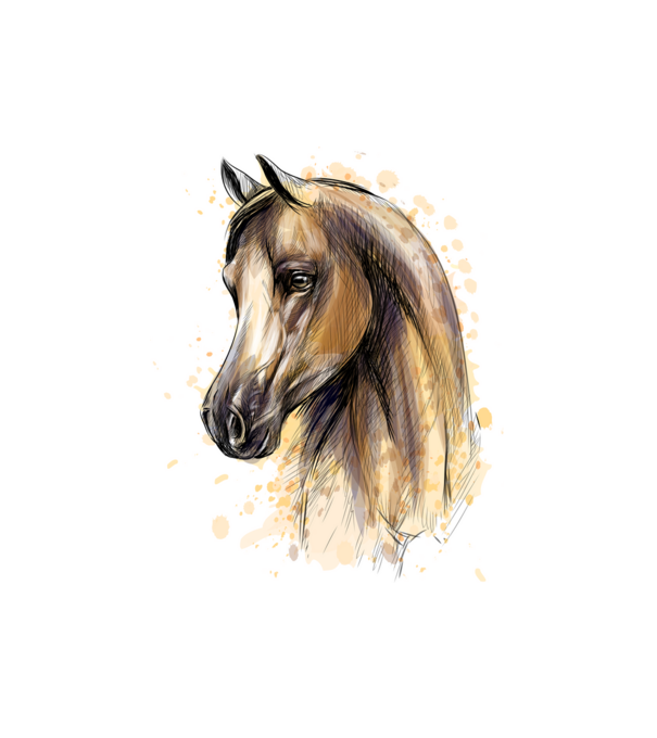 Horse head minta fehér pólón