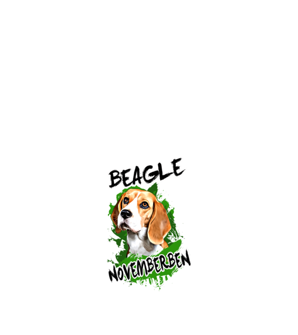 Beagle November minta fekete pólón