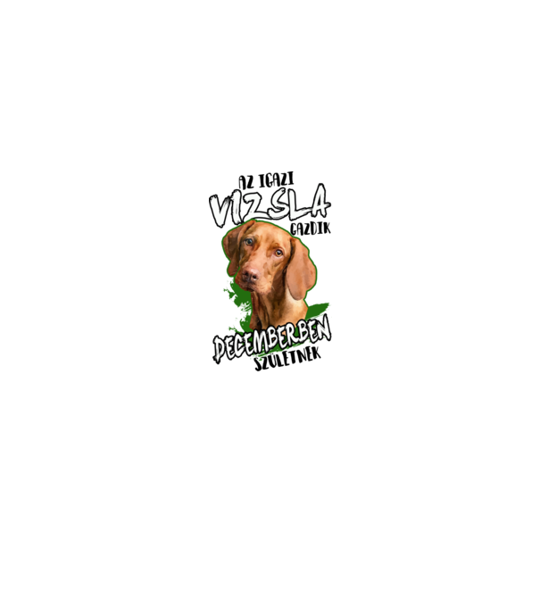 Vizsla Decemberben minta fehér pólón