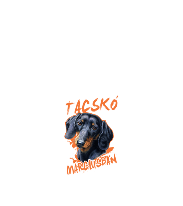 Tacskó március minta fekete pólón