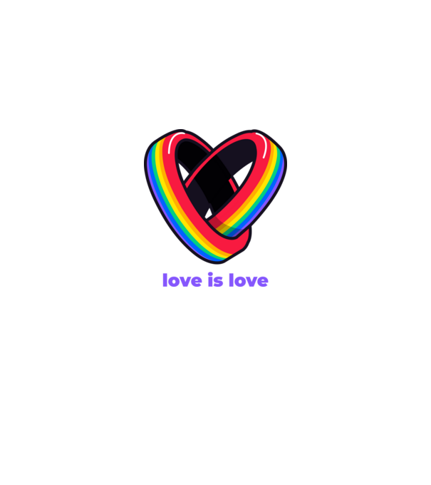 love is love minta fekete pólón