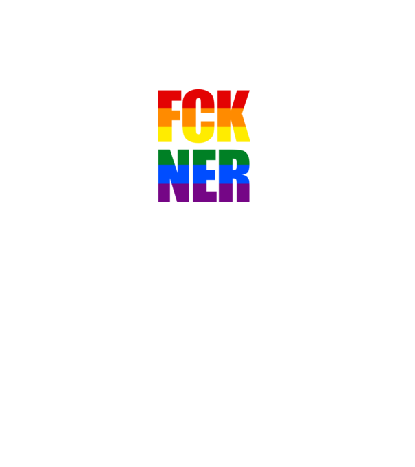 FCK NER - szivárvány minta fekete pólón