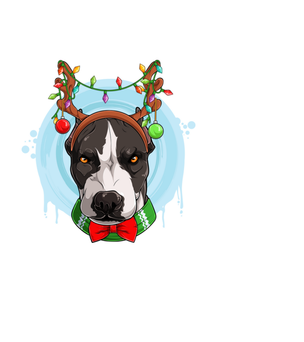 Karácsonyi Pitbull minta fekete pólón