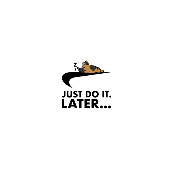 Just do it German Shepherd minta fehér/piros pólón