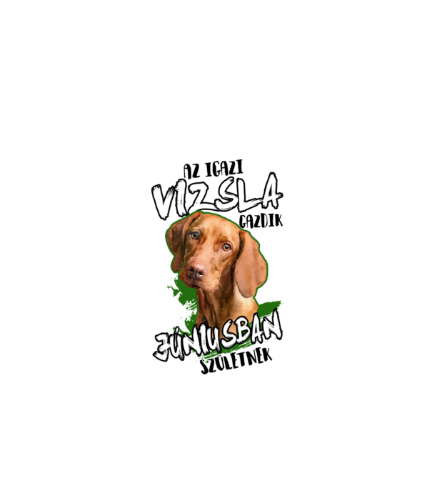 Vizsla Júniusban minta fehér pólón