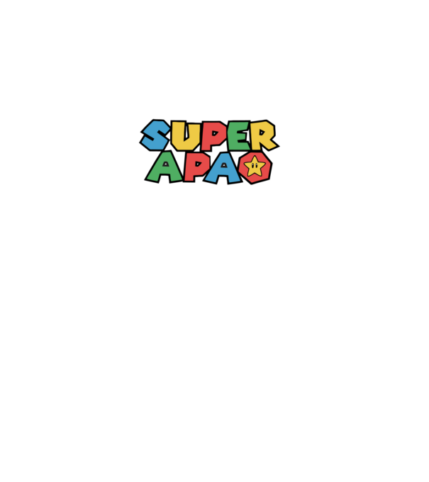 Super APA - nem öregszik minta fekete pólón