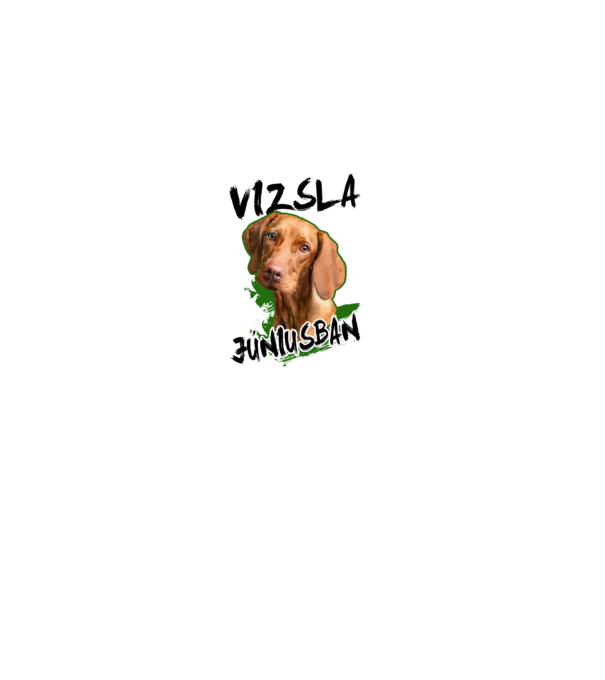 Vizsla június minta fekete pólón