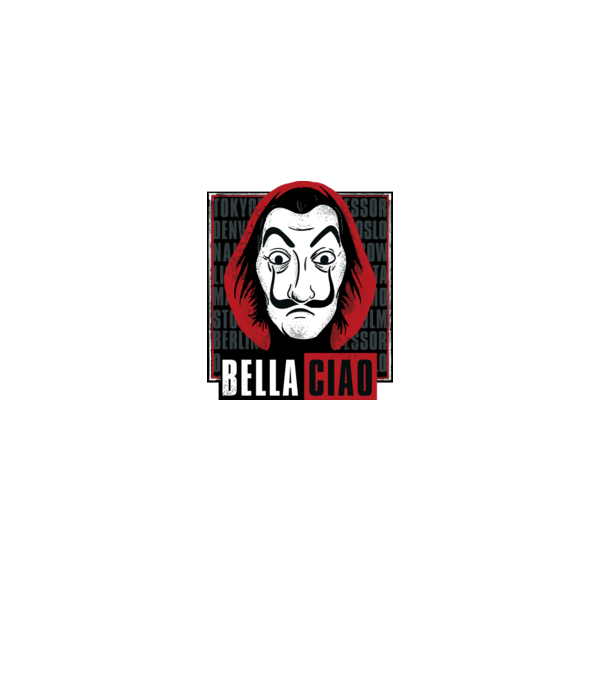 Bella Ciao minta fehér pólón