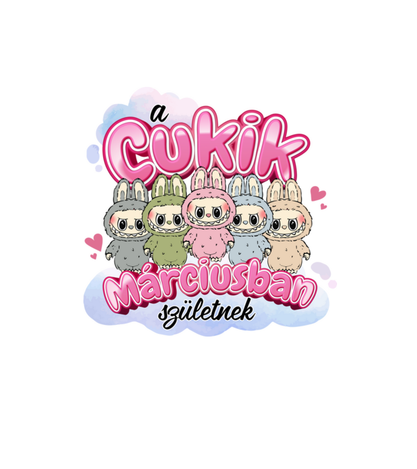 Labubu - A Cukik Márciusban születnek minta homokszín pólón