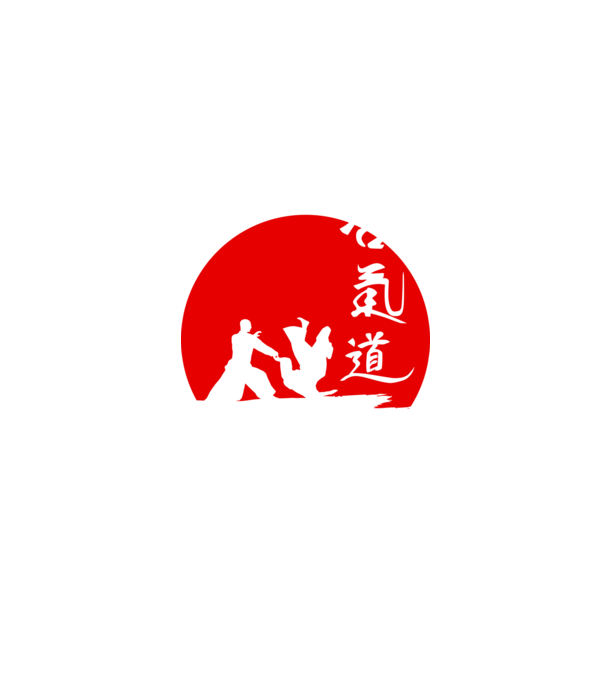 aikido-siluet-sun-2color minta farmerkék pólón