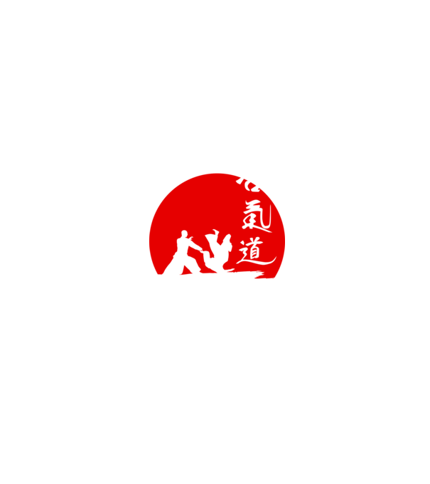 aikido-siluet-sun-2color minta fekete pólón