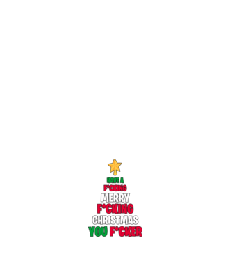 Merry Fcking Christmas Tree minta zöld pólón