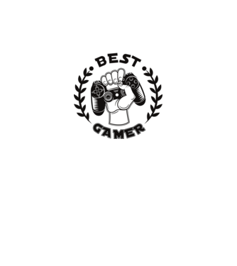 Best Gamer Fekete minta fehér pólón
