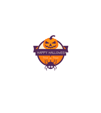 Happy Halloween Trick or Treat minta fehér/piros pólón