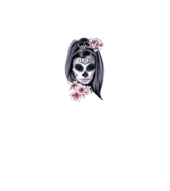 Catrina Dead Skull minta fehér pólón