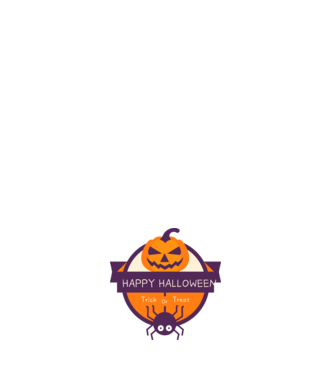 Happy Halloween Trick or Treat minta fehér pólón