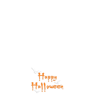 Happy Halloween minta fehér pólón