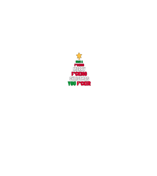 Merry Fcking Christmas Tree minta zöld pólón