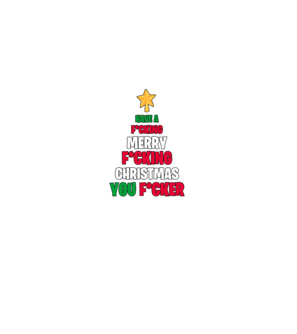 Merry Fcking Christmas Tree minta zöld pólón