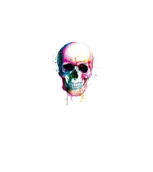Calavera Koponya minta fehér/piros pólón
