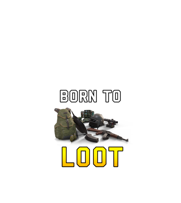 PUBG - Born to Loot minta fehér pólón