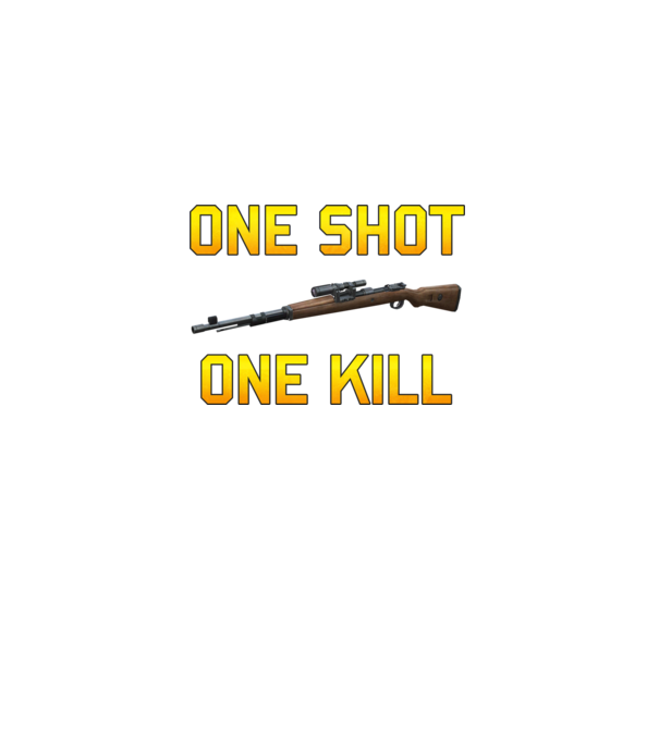 One Shot One Kill minta fehér pólón
