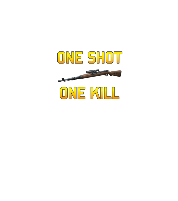 One Shot One Kill minta szürke pólón