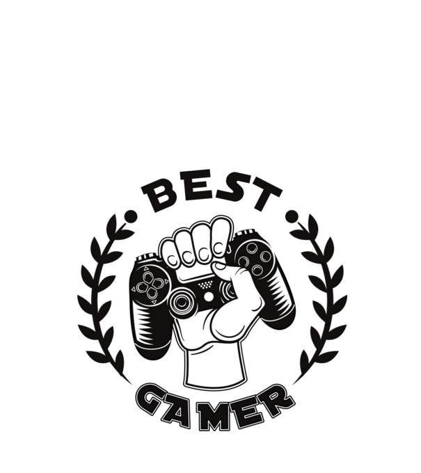 Best Gamer Fekete minta fehér pólón