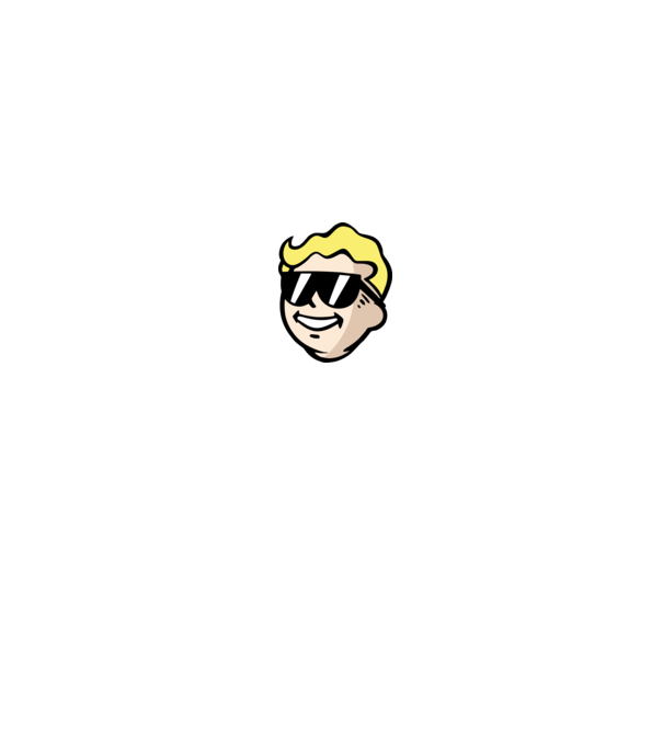 Vault Boy minta fekete pólón