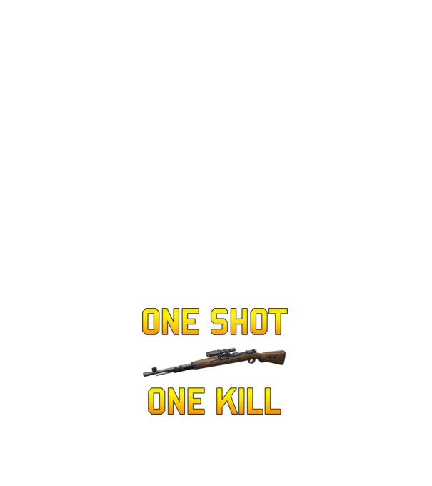 One Shot One Kill minta fehér pólón