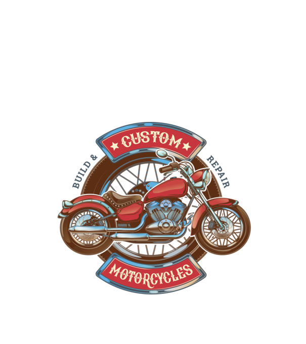 Custom Motorcycles minta fehér pólón
