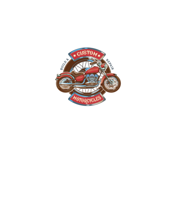 Custom Motorcycles minta fehér pólón
