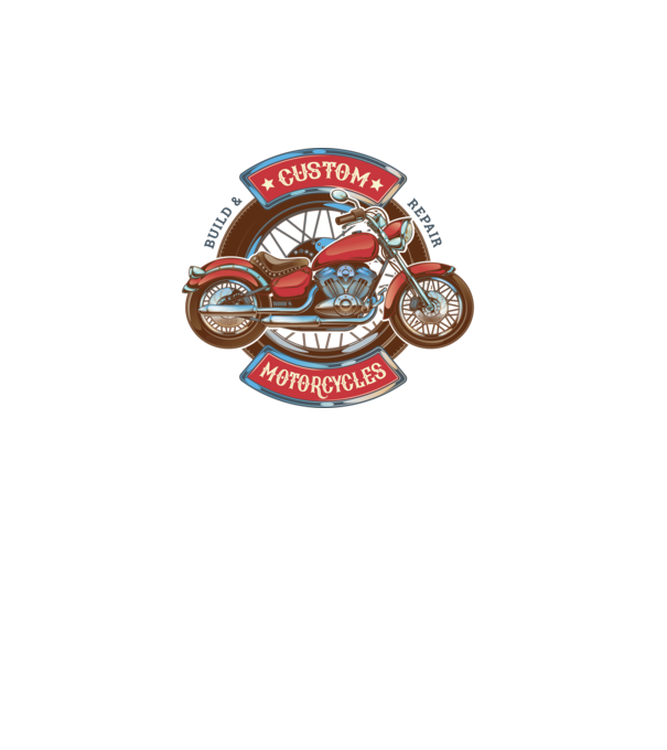 Custom Motorcycles minta fehér pólón