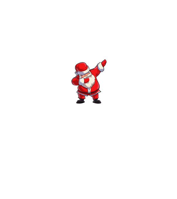 Dabbing Santa minta fekete pólón