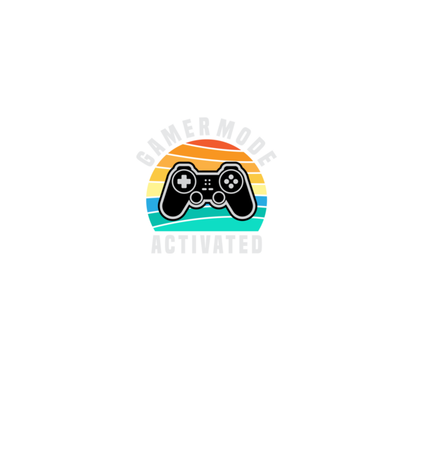 Gamer Mode Activated minta fekete pólón