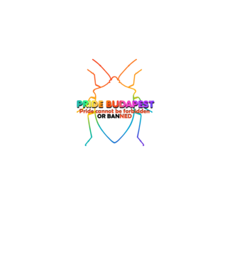 Pride Budapest 2025 - poloskák minta dusty pink pólón