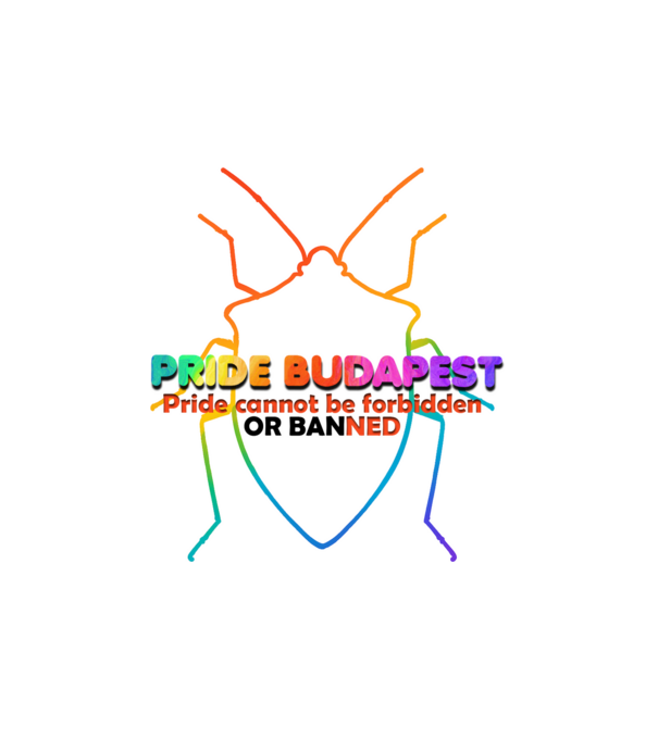 Pride Budapest 2025 - poloskák minta fehér pólón