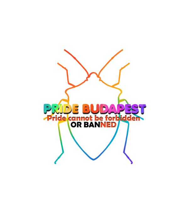 Pride Budapest 2025 - poloskák minta homokszín pólón