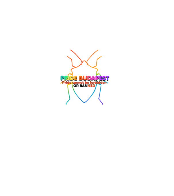 Pride Budapest 2025 - poloskák minta fehér pólón
