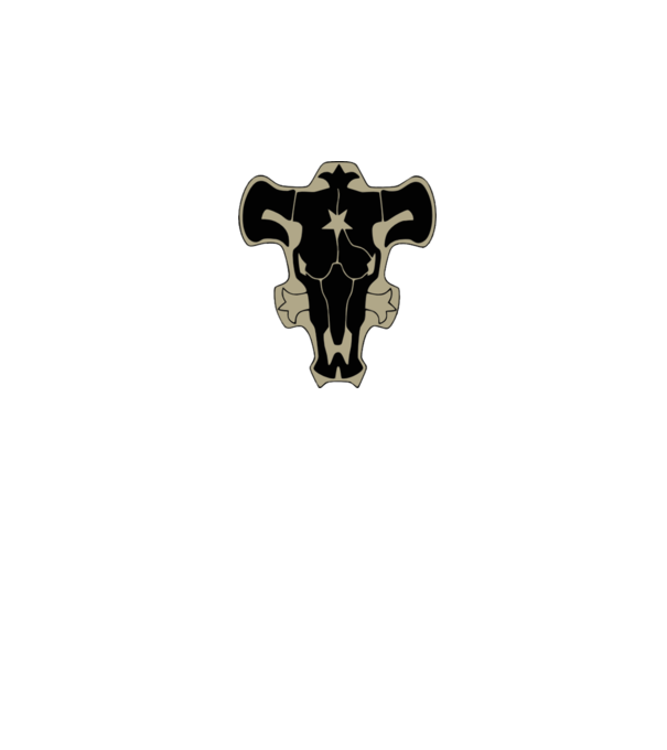 Black Clover - Black bull logo minta fehér pólón