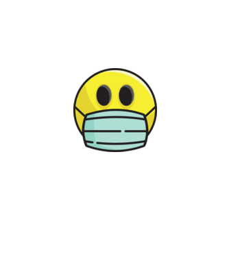 Covid Smiley minta farmerkék pólón