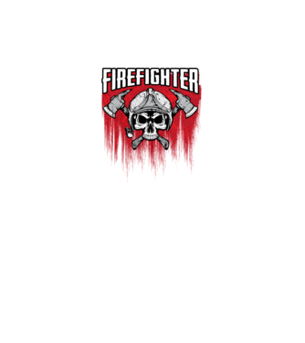 Firefighter minta fekete pólón